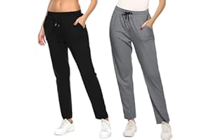 FGFD&OU Pantaloni Donna Cotone Pantaloni Sportivi Joggers Elasticizzato Pantaloni da Tuta Donna per Jogging Fitness Sport Yoga Pantaloni Lunghi per Estivi e Inverno