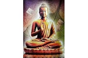 DCIDBEI 5D Diamond Painting Full Drill Buda, Punto de Cruz Diamante 5d DIY, Pintura por número Cuadros Punto de Cruz Diamante Manualidades decoración de la Pared para el hogar30x40cm