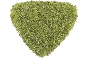 Nupuyai 0.5lb Olivine Peridot Crystal Chip Stones, Irregular Shape Tumbled Crushed Healing Stones Quartz Rocks for Home Decor