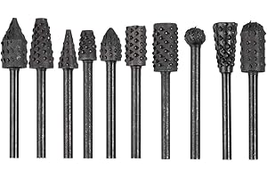 Bestgle 10 Pcs Madera Escofina Juego Herramientas Eléctricas de Madera Grabado Tallado Brocas para Limas Brocas Rotativas para Herramientas Rotatorias