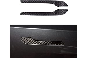 TZYSZDB Real Carbon Fibre Door Handle Cover for Tesla Model 3&Y, 4PCS Outside Door Handle Cover Trims Decoration Accessories for Tesla Model 3/Y-2017-2022 (Glossy Carbon Fiber)
