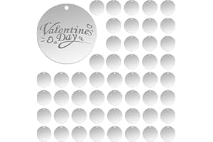 Sxutop 50 Pièces 25 mm Estampage Étiquette Pendentifs Métal, Plat Rond Breloques Étiquettes Vierges Charmes en Acier Inoxydable Stamping Tag pour Collier, Fabrication de Bijoux, Medaille Chien