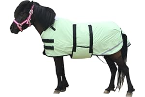 Leberna Foal & Mini Horse Winter Rug – 300D Breathable Miniature Weanling Donkey Horse Blanket with Bellyband(150g Fill) (Grass Green, Small(2'6"-3'0"))