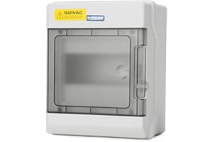 Mollom 6 Modules Verteilerkasten mit Sammelschienen und DIN-Schienen für Leitungsschutzschalter MCB, wasserdicht IP66. Verfügbar für den Innen- und Außenbereich