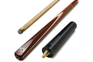 AONETIGER Taco de billar de 3/4 articulado hecho a mano con eje de fresno, 3 piezas de 57 pulgadas 18 onzas, punta de 10 mm con accesorios de extensión, funda rígida/bolsa a elegir