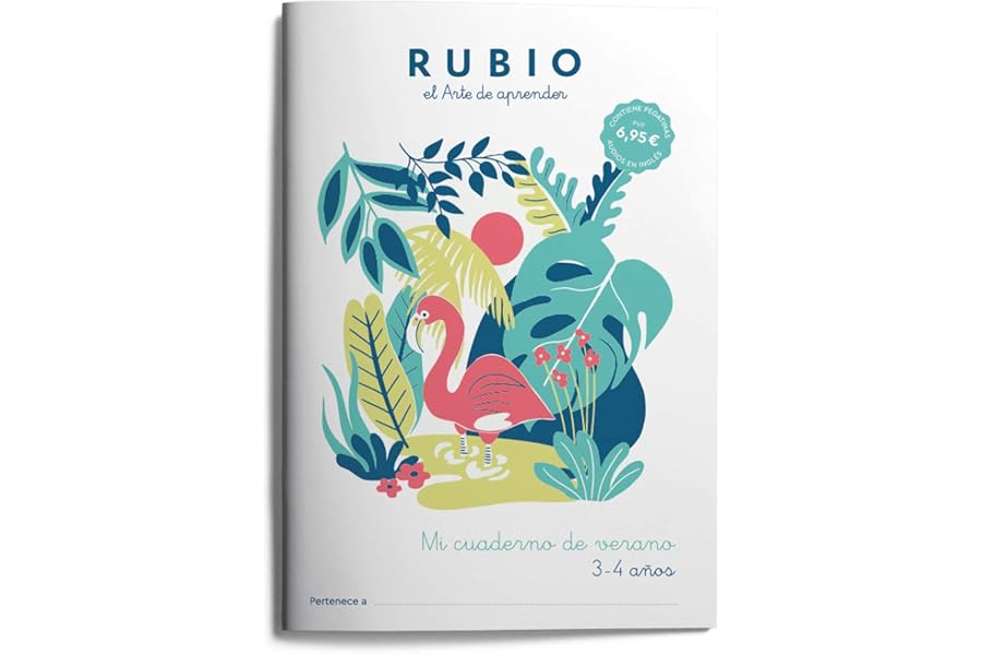Mi cuaderno de verano RUBIO. 3-4 años | Cuaderno de actividades para vacaciones: 1