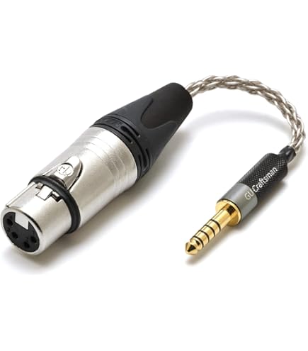 Cavo Adattatore Audio Bilanciato 4,4 Mm Maschio A 2 RCA - 1 Metro, OCC E Argentato Per Sony WM1A, WM1Z, PHA-2A
