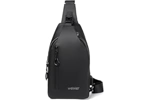Naudamp Bolso de Hombro Para Hombre Bolso de Hombro Impermeable Antirrobo USB Para Mochila Informal para Viaje Deporte