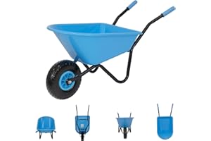 ‎TRUTZHOLM TRUTZHOLM Kinderschubkarre Uni 40 kg Traglast 3,6 kg Stahl Kunststoff hellblau Vollgummirad Schiebkarre Garten