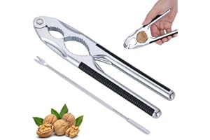 BUKYCAT 2 Pezzi Schiaccianoci Clip, Schiaccianoci in Metallo, Schiaccianoci in Metallo, Schiaccianoci Acciaio Inox, Noce Pinze per Noci, mandorle, nocciole, Frutti di Mare,Noce Cracker Nutcracker
