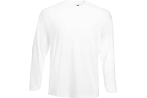 Fruit of the Loom Valueweight Maglietta a maniche lunghe da uomo a maniche lunghe + tessuto tessile, 24 sacchetti di stoffa – S M L XL XXL 3XL 4XL 5XL – Set di colori assortiti