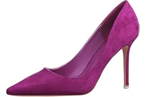 REMXI Escarpins mi-hauts à talon chaton pour femme - Chaussures de fête à bout pointu - Chaussures de travail, bureau, mariage