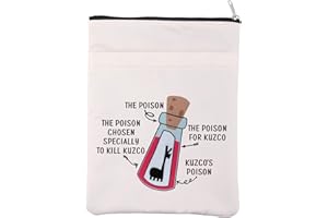 BAUNA Kuzco Pochette pour livre d'inspiration dessin animé Poison Kuzco Pochette à fermeture éclair Cadeau pour les fans (Lama Poison BM)