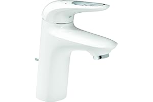 Grohe Eurostyle - Grifo de lavabo 1/2" Tamaño S, color cromo / moon white (Ref.33558LS3)