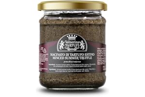 Valnerina Tartufi Truffe Noire D'été Broyée | Naturelle, Artisanale et Italienne Conservée Dans De L'huile D'olive Extra Vierge Evo | Pot 180 Gr.