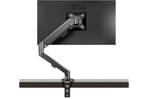 HILLPORT Braccio Monitor Singolo Staffa Monitor Scrivania Braccio Supporto LED LCD 17-34 Pollici, Vesa 75 mm e 100 mm, 2-9kg, Molla a Gas Nero, M5B