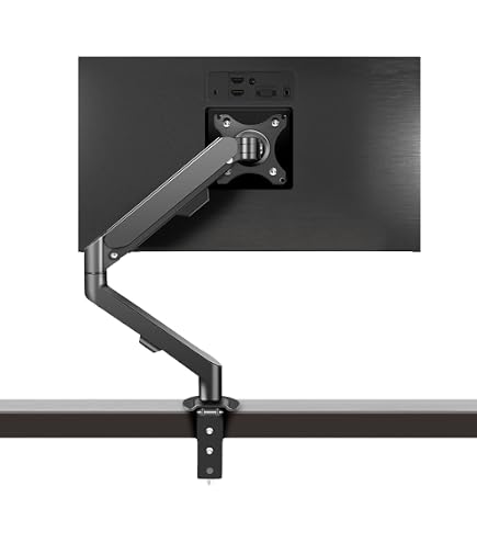 Pholiten Dual-Monitorständer Mit Holz-Sockel & Gasfeder – Höhenverstellbar, Neigbar, Schwenkbar – Für Bis Zu 32 Zoll & 10 Kg Pro Bildschirm