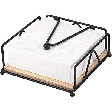 Metal Napkin Holder, Napkin Dispenser, Free Napkin Holder, Napkin Dispenser For Table, Food, Kitchen Counter, Restaurant, Picnic - Square
