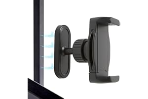 RAITWAHL Support Téléphone Magnétique pour Salle de Sport, Support Téléphone Réglable à 360°, Support Magnétique Compatible avec Smartphones 4,7" à 6,5", Base et Articulation en Alliage, Accessoire Gym