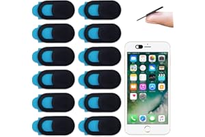 JUGUTA Webcam Cover, [12 Pezzi] Copri Webcam Slider Copertura Webcam Ultra Sottile Camera Cover Per Laptop, Pc, Computer Portatile, Phone, Tablet, Smartphones, Noteboook Pro - (Nero)