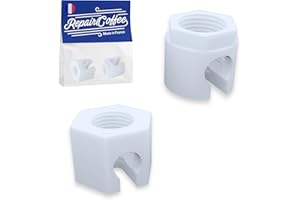 REPAIRCOFFEE 2 Écrous de Rechange pour Sodastream Compatibles avec Jet, Spirit, Easy, Crystal, Terra, Duo, Fizzi 1.0 & 2.0 - Accessoires pour Machine à Soda, Fuites, Machine à Eau Pétillante, Raccord de Tuyau