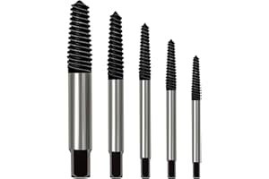 Newder-eu Schraubenausdreher Set 5-teilig [ HSS 4241, M3-M18] - Linksausdreher Set Profi, Ausdreher, Schrauben Ausdrehwerkzeug, Linksdreher Set, Schraubenentferner, Linksbohrer, Spiral Screw Extractor