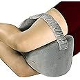 NUCARTURE Leg Knee Pillow for Sleeping Memory Foam Leg Knock Knees Pillow for Side Sleepers,Pregnancy,Sciatica Relief Knee Pillow with Strap(Grey)