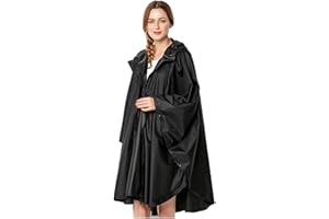 NUUR Regenponcho Damen Unisex Regencape Wasserdicht Festival Regenmantel Wiederverwendbar Rain Poncho Hiking Cycling Outdoor Mehrzweck Regenjacke mit Kapuze