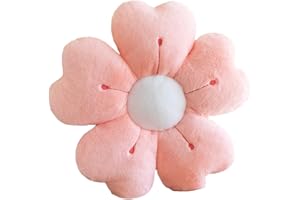 Copbopwn Flower Pillow Cute Pillows 35cm Flower Cushion Floor Pillow Preppy Pillows Daisy Cushion Floor Cushions Aesthetic Pillows Home Bedroom Reading Corner Decor (pink)