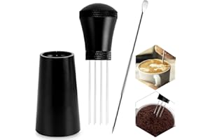 Lieberwell WDT Distribution Tool per Mescolare Il caffè Macinato, Distributore di Aghi da caffè con Base, Distributore di Aghi per caffè Espresso, Agitatore per caffè Espresso