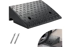 uyoyous Rampe de trottoir en caoutchouc, hauteur 15 cm, capacité de charge 15 T, texture antidérapante, pour voiture, fauteuil roulant, camping-car