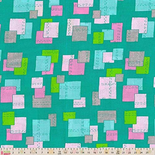 Cotton Fabric - Metre - Ella Blue - Hello Blossom - Stitches Teal