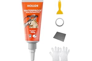 MOLLOR Remplisseur de fissures en béton, produit de scellement pour ciment à forte charge, jointoiement de béton autonivelant pour chaussée, trottoir, terrasse, scellant extérieur imperméable, gris, 250g