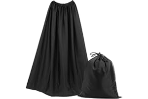 MILISTEN Portable Changing Room Privacy Tent for Outdoor Swimming, Camping, Beach Dressing Cover, Black Satin Fabric, 1.2m Length, Foldable and Lightweight