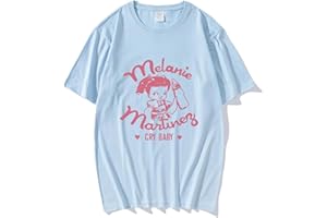 XIAKILA Maglietta A Maniche Corte Melanie Martinez con Stampa di Cartoni Animati Felpa Casual in Cotone, Maglietta Girocollo alla Moda per Bambini Manica Corta Sportiva Casual Unisex
