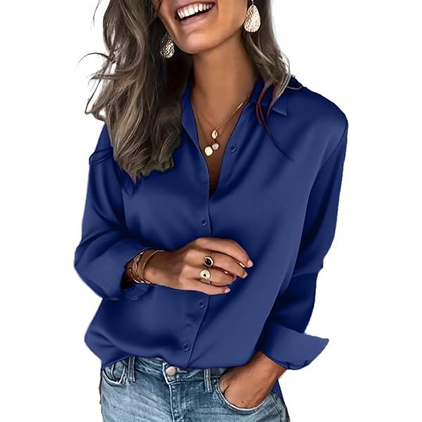 Floerns Camicetta Donna Con Volant E Cravatta – Maniche Lunghe, Morbida, Taglie S-XXL - 2
