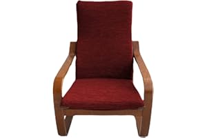 Dorian Home Fodera Cuscino Per Poltrona Poang In Maglia Tecnica Elasticizzata - Rivestimento Pratico Da Montare, Lavabile In Lavatrice, No Stiro (Rubino)