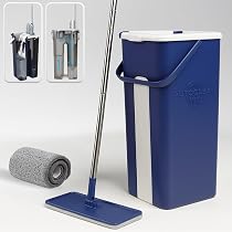 3 Panni Di Ricambio Per Mop In Microfibra – 49x19x2 Cm, Lavabili E Riutilizzabili, Per Pavimenti In Legno, Laminato E Piastrelle, Bianco E Turchese