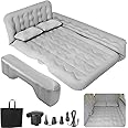HNXKB SUV Air Mattress Car - Thickened X Inflatable car air Mattress Back seat for Sleeping Pad, Car Mattress Back Portable Integrated SUV Camping Bed with 2-in-1 Air Pump, Pillows X Carry Bag