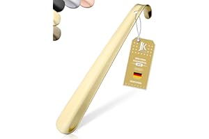 JK Trade® Chausse-pied en acier inoxydable stable de 29 cm | Chausse-chaussures en acier inoxydable pour s'asseoir | Rapide et agréable au dos | Longueur et largeur optimisées | Shoe Horn Business