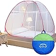 ALCIONO Foldable Mosquito Net with Easy Installation, Pop-up Yurt Mosquito Nets, Suitable for Travel, Camping, Indoor/Outdoor Use-Pink ( 200x200x145 cm )