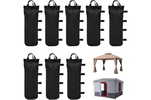 BOUFEIDA 8 Stück Sandsäcke zum Beschweren, 800D Pavillon Gewichte, Zelt Sandsack Beschwerung 50x20 cm, Gewichte für Pavillon, Pergola Sandbag, Gewichtssack Oxford Stoff für Pavillon Garten Strand Zelt 9-12 kg