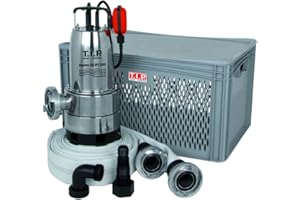 T.I.P. Hochwasser-Set Maxima 350 IPX DUO S - 20.000l/h Schmutzwasser-Tauchpumpe, 1mm Flachabsaugend, inkl. Filterkorb und Feuerwehrschlauch C-Storz-Kupplung, Maxima 350 IPX DUO S,30711