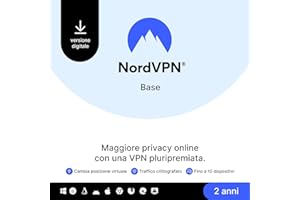 NordVPN Base, 10 Dispositivi, 2-Anni, Software VPN Premium, Codice Digitale