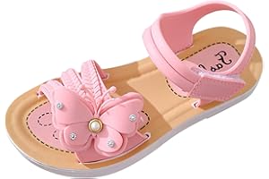 BOTCAM Chaussures pour enfants Filles Sandales d'été Semelle souple Antidérapantes Confortables Chaussures de Princesse Nœud Sandales Sandales 35