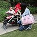 Yodo Roomy Baby Changing Bag for Moms - Plus Wipe Dispenser Case, Stroller Straps and Insulated Feeding Bottle Holder - Carry by Grab Handle or Adjustable Shoulder Strap, Pink