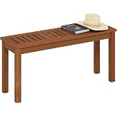 Furinno TIOMAN Outdoor Backless Bench for Patio, Garden and Porch, 30 x 100 x 48 cm, Light Wood