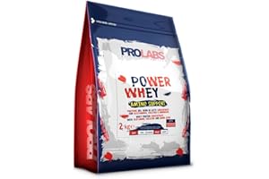 PROLABS POWER WHEY AMINO SUPPORT – 2 Kg - Cioccolato - Proteine del siero di latte – Con aminoacidi – Crescita massa muscolare - Elevato valore biologico - Ottimo per gli sportivi