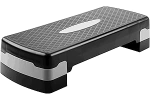 ‎TECHFIT TechFit Aerobic Stepper, höhenverstellbar, rutschfeste Oberfläche, belastbar bis 120 kg, aus leichtem und langlebigem Polymer, ideal für Fitness und Aerobic-Training.
