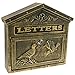 Price comparison product image PrimeMatik - Vintage letter mail post box mailbox letterbox antique oxide color cast iron for wallmount birds